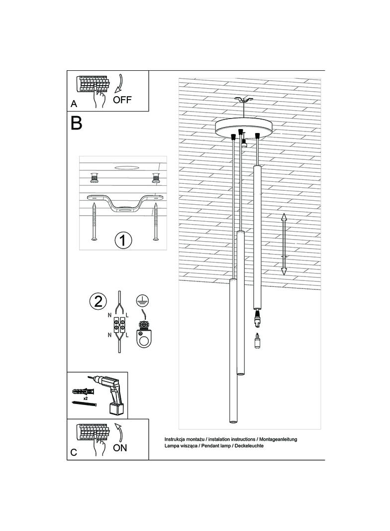 Sollux Lampa wisząca PASTELO 3P drewno SL.1268