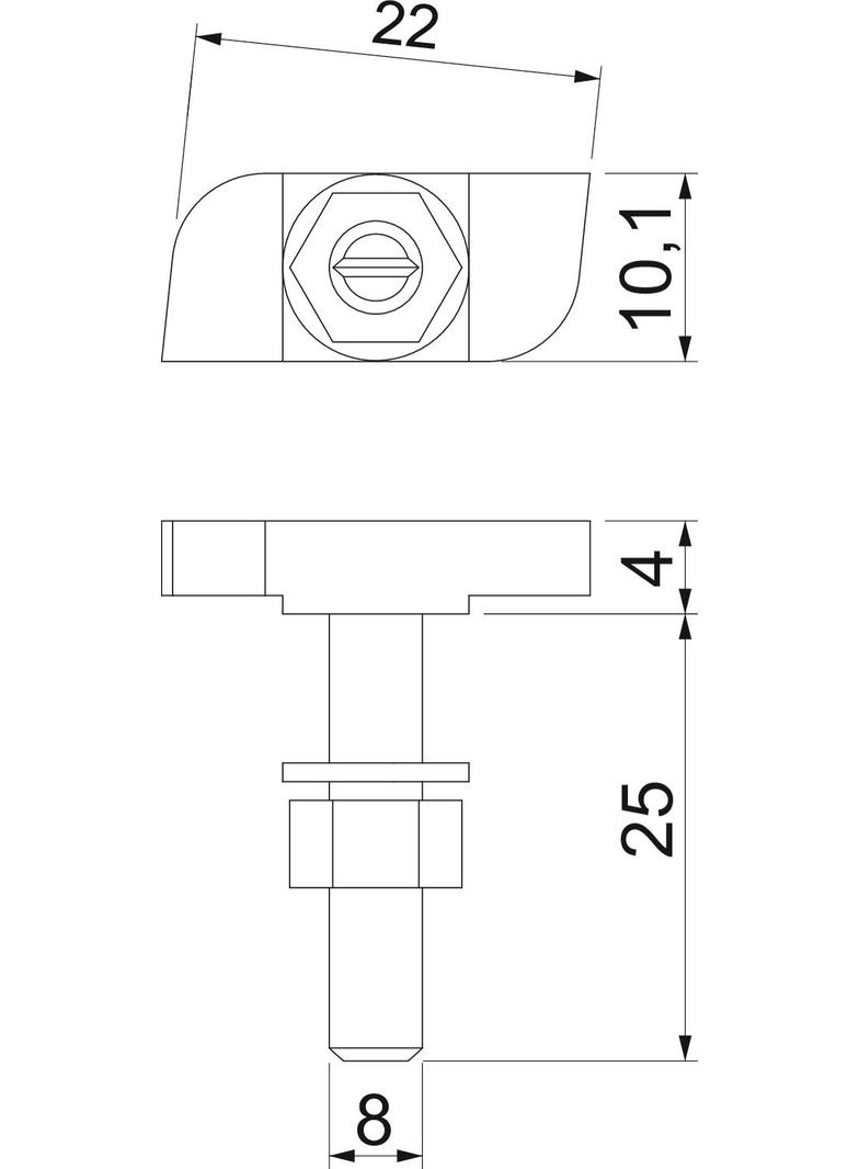 CL27HB M8x25 ZL Śruba z łbem młoteczkowym