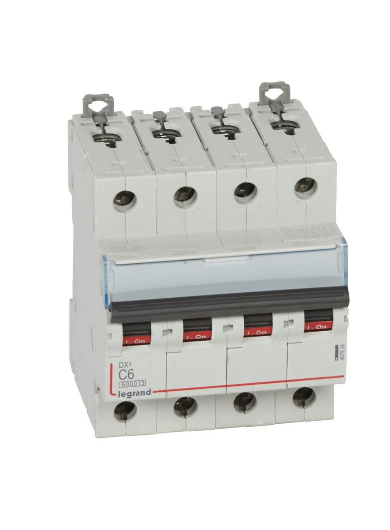 WYŁĄCZNIK NADPRĄDOWY S 304 4P C 6A 6000A SERII DX3, Legrand