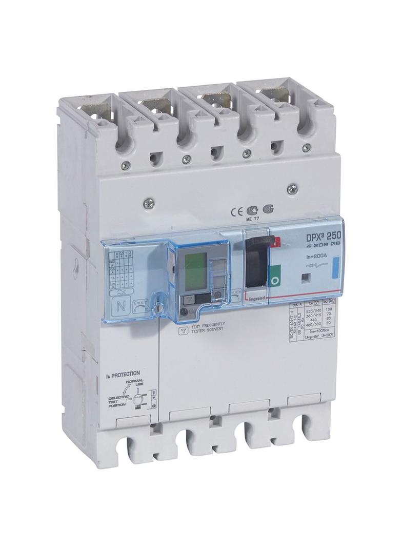 Wyłącznik DPX3 250 Z Zab. R-Pr. 4P 200A 70Ka 420628 LEGRAND
