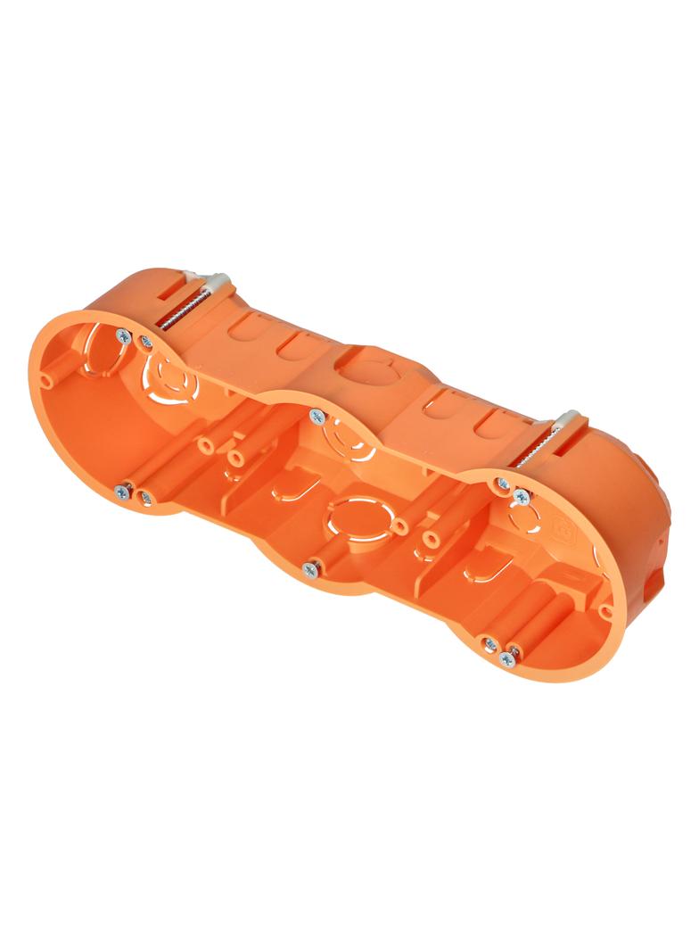 Puszka podtynkowa 60 mm płytka trzykrotna do G/K 80 sztuk OR-JB-13813/3/80 ORNO