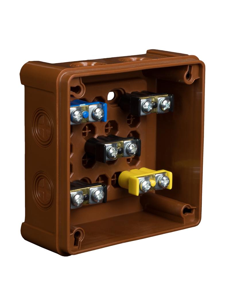 VP-42 Puszka n/t 98x98x42mm IP55 8-wl Z-sł. Z-ac. brąZ-042-52 61.147 OPATÓWEK