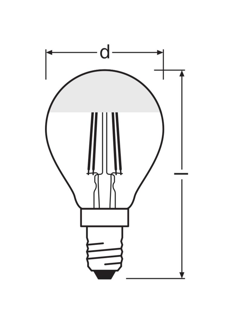 LED STAR CL P FIL Mirror 34 4W 827 E14 LEDVANCE
