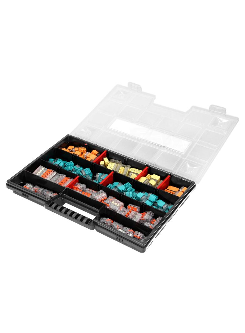 Zestaw złączek instalacyjnych HOUSE PREMIUM 151 sztuk. Wciskane: 25x 2-przew. 25x 3-przew. 20x 4-pr