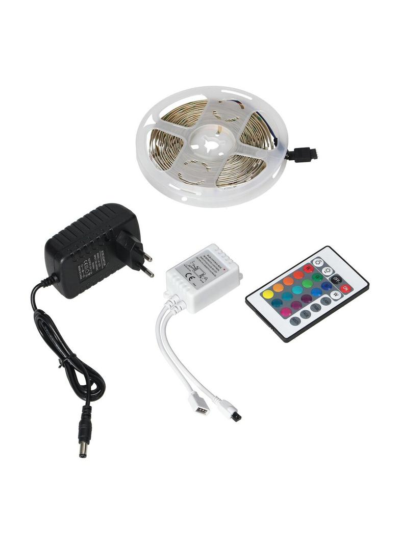 Zestaw taśma LED 12V 5050 100 30L 7.2W/m IP20 RGB 3m +Sterownik RGB +Zasilacz 12V