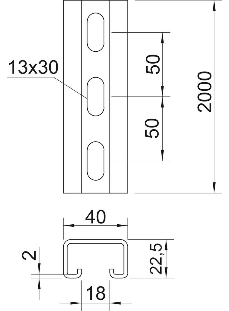CPS 4, LISTWA MONTAŻ.2M CPS 4 PERF.FT