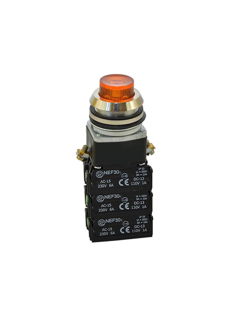 Przycisk NEF30-WL3X3Y/24V żółty