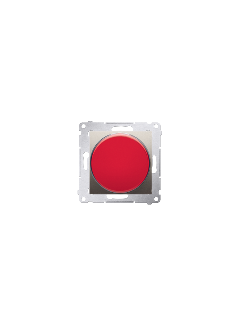 Simon 54 Sygnalizator świetlny LED – światło czerwone 230V złoty mat DSS2.01/44 KONTAKT