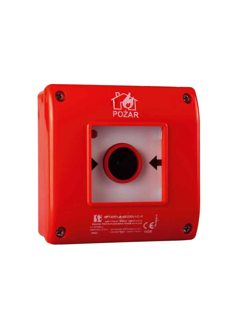 OP1-WER.PODTYN.PRZYCISK ZWAL.SAMOCZ. 1ROZ+LED SYGN.230VAC+MŁOTECZEK