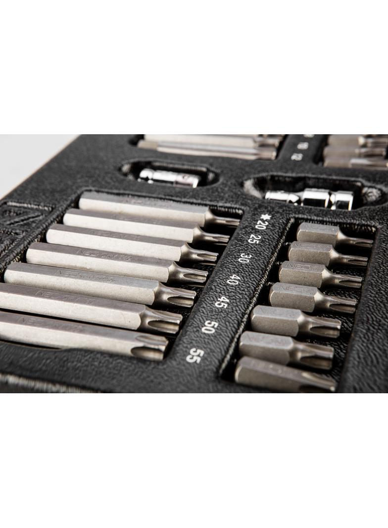 Końcówki wkrętakowe 30-75 mm, zestaw 40 szt., wkładka