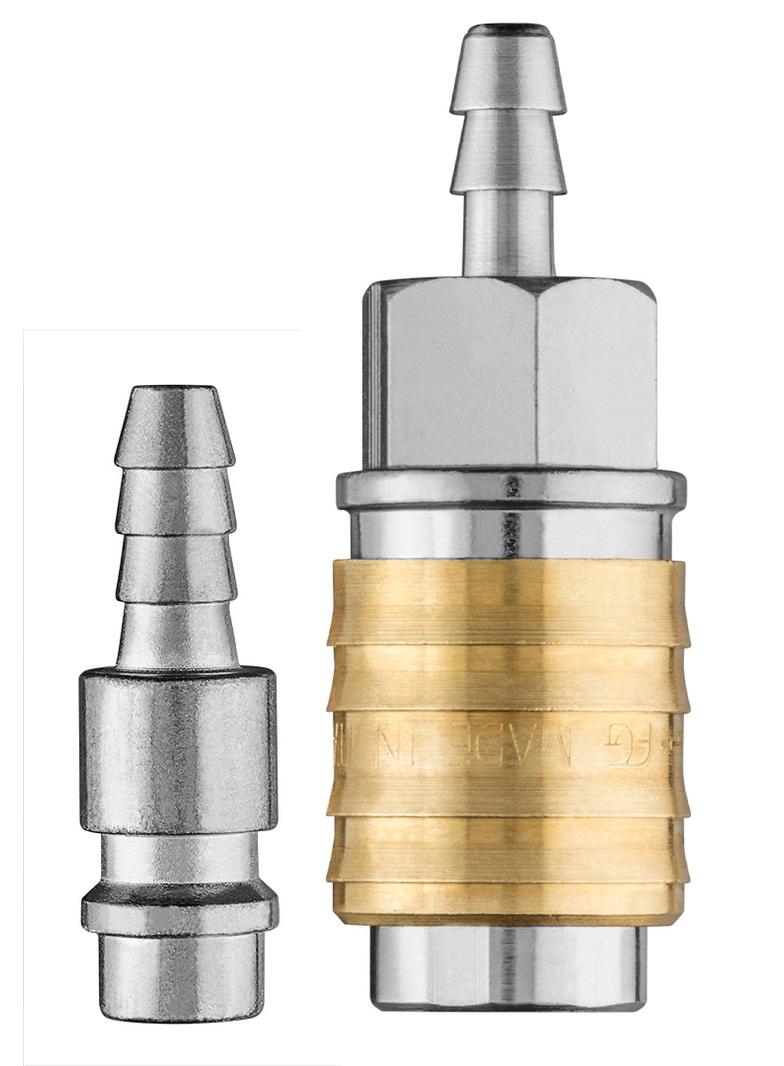 Szybkozłączka do kompresora z końcówką na wąż 7 mm