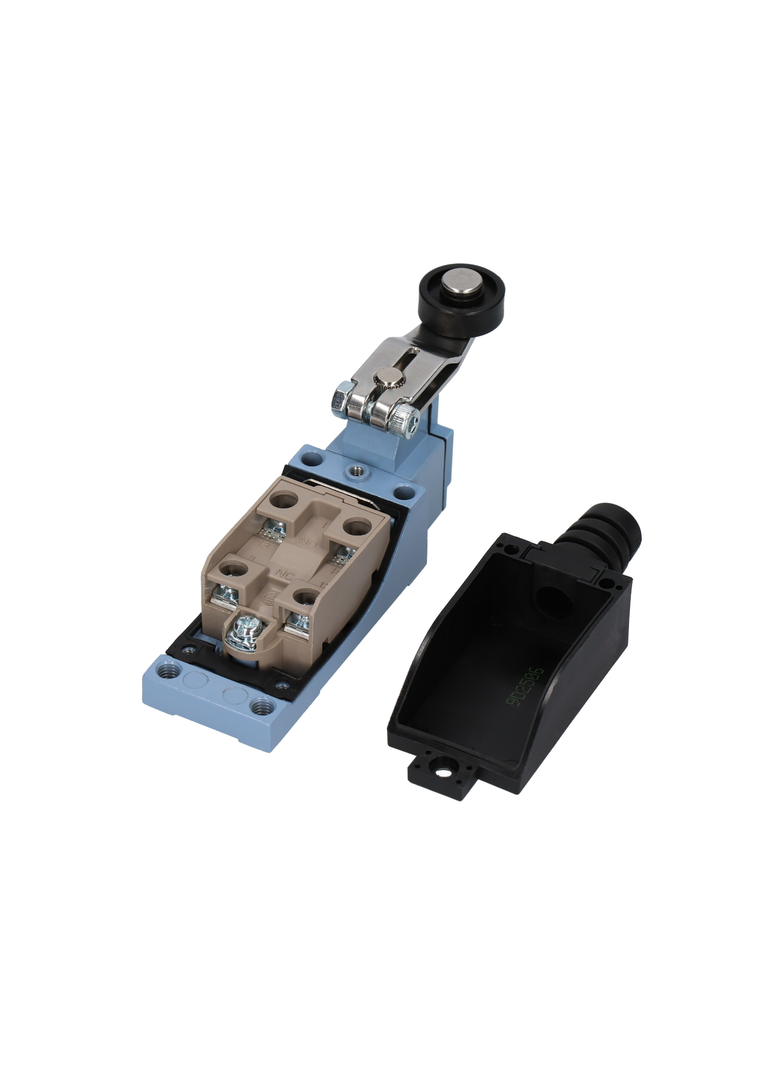 ŁĄCZNIK KRAŃCOWY (METAL / TWORZYWO) DŹWIGNIA Z ROLKĄ