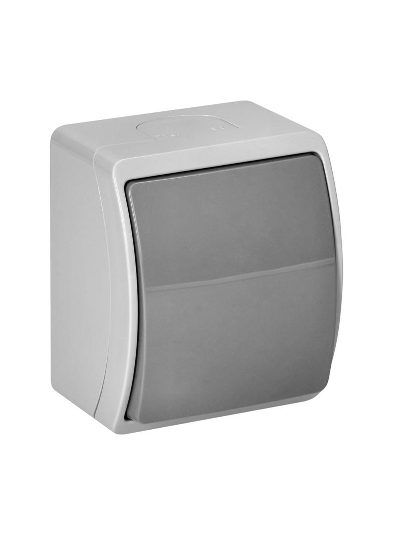 Łącznik jednobiegunowy n/t AQUATIC IP44 szary-grafit 10 szt. OR-OE-7100/GR/10 ORNO