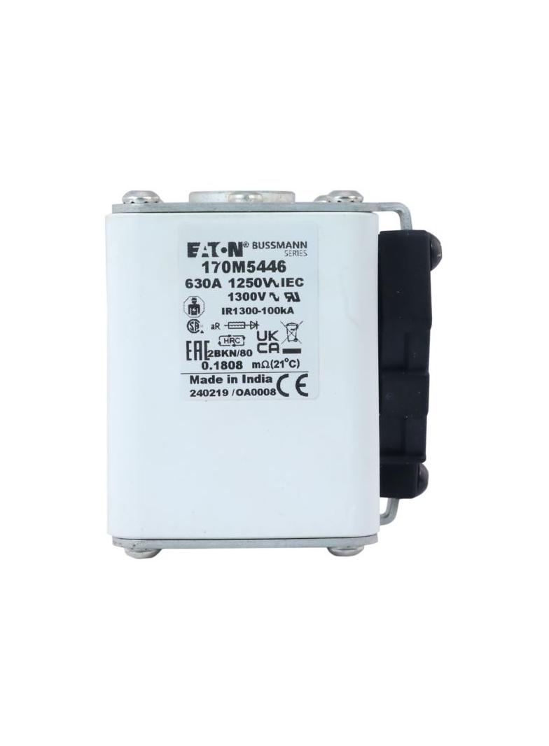 FUSE 630A 1250V 2BKN/80 AR CU Wkładka szybka 630A AC 1250V rozmiar 2 61x77x81 mm aR IEC UL 170M5446