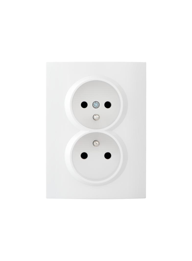 LOGI Gniazdo podwójne kompletne ochrona styków śrubowy Biały 16A 250V 021260102 25093 KANLUX