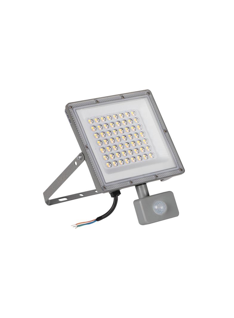 Naświetlacz LED z czujnikiem ruchu ACETE 50W CCT SE GR IP44 szary zmienna barwa świecenia 38498 KANLUX