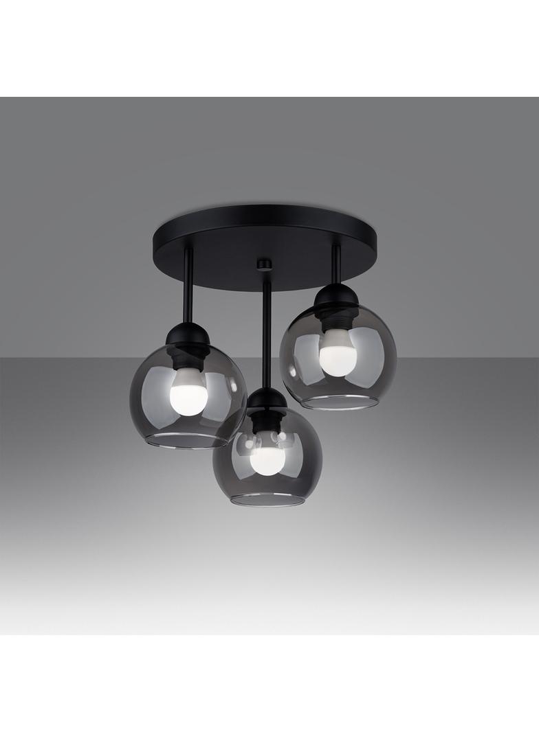 Sollux Żyrandol ALINO 3 czarny SL.1140