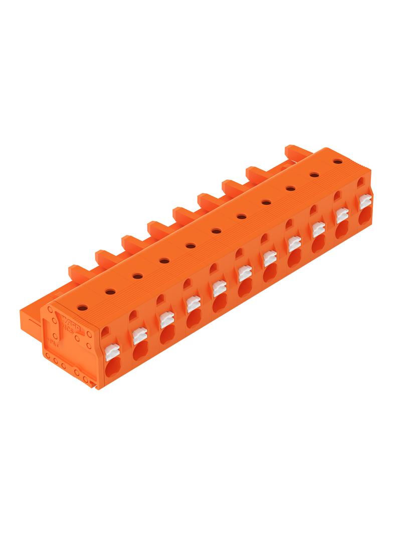1-przewodowe gniazdo przycisk Push-in CAGE CLAMP pomarańczowa /25szt./ 2231-711/026-000 WAGO