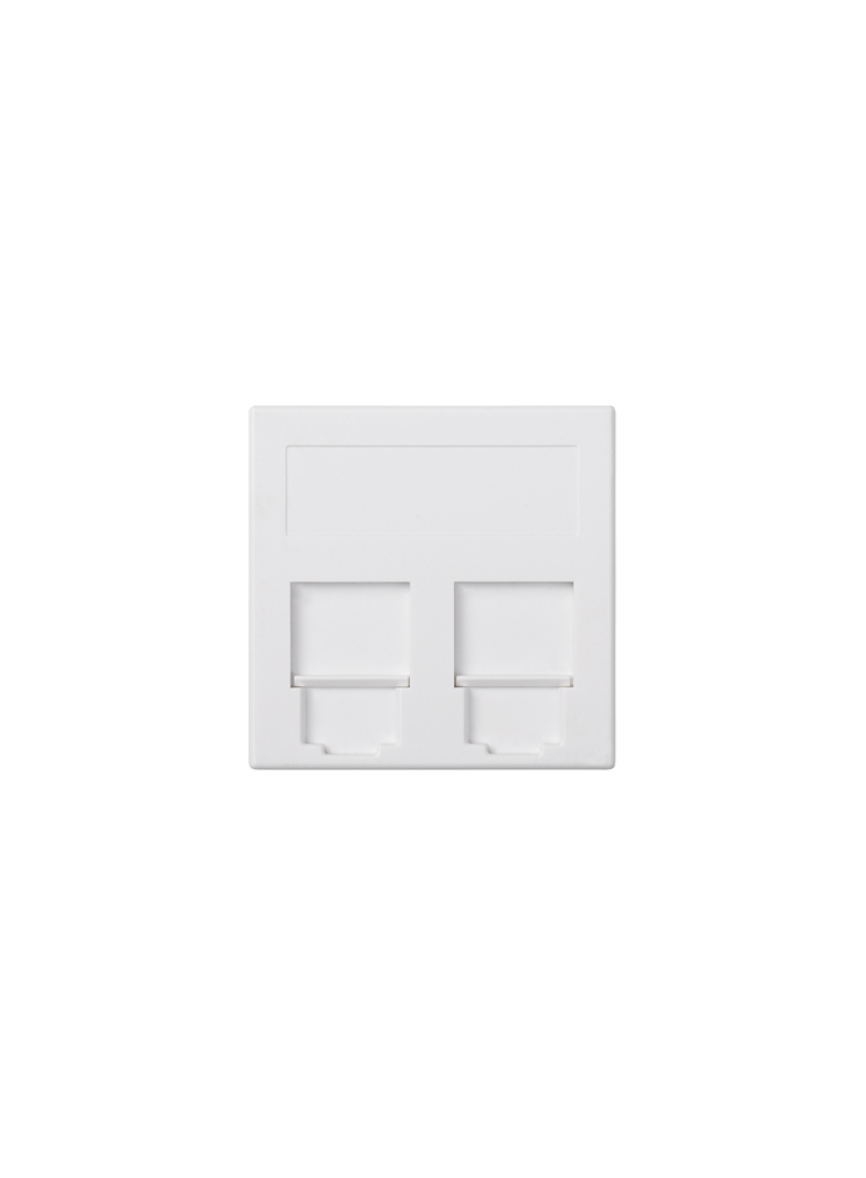 Simon Connect Płytka S500 2x RJ z osłonami BELGENCDT czysta biel