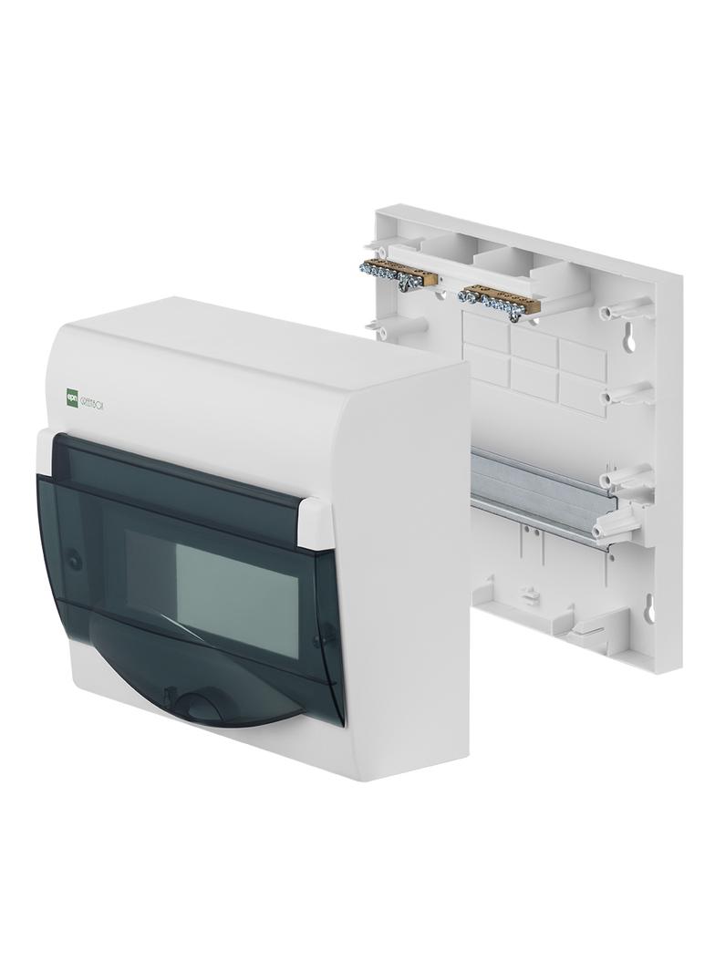 Rozdzielnica GREEN BOX n/t 8-modułem IP40 szyba transparentna dymna