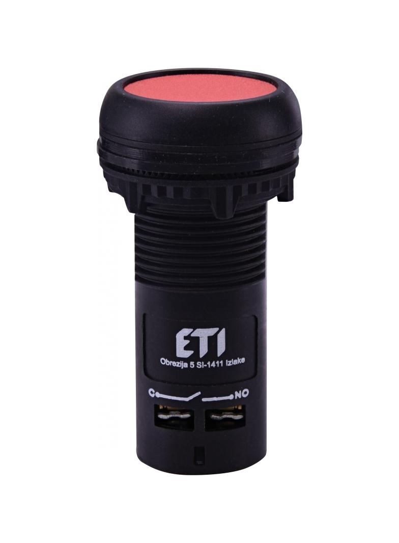 ECF-10-R - Przycisk kompaktowy z guzikiem krytym, 1NO, Czerwony