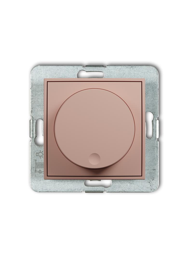 ICON Mechanizm elektronicznego regulatora oświetlenia przyciskowo-obrotowego do lamp LED łososiowy