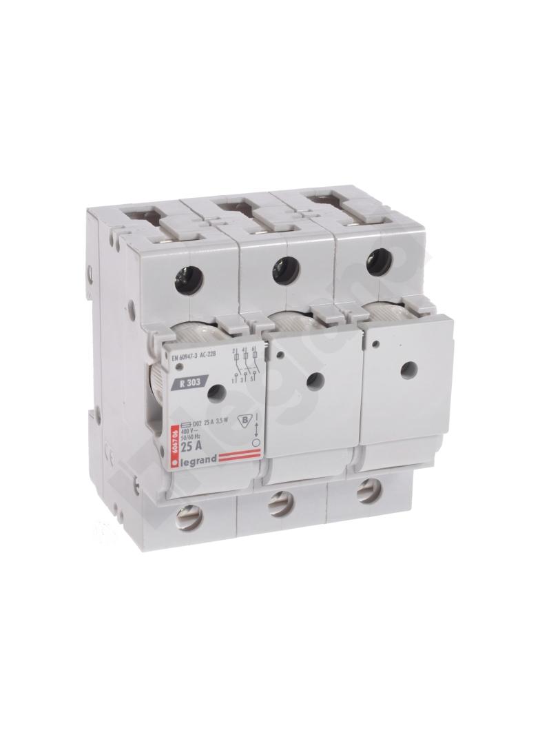 Rozłącznik Bezpiecznikowy 3P 25A D02 R303 606706 LEGRAND