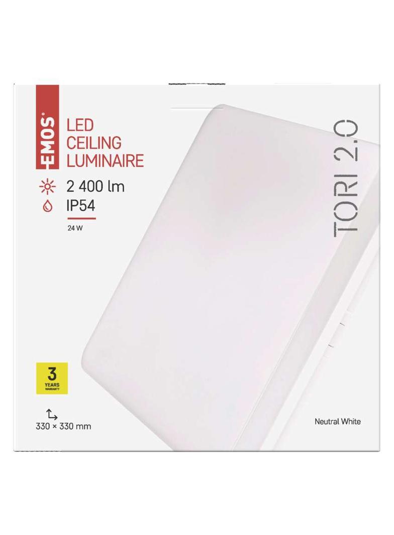Oprawa LED kwadratowa Tori 24W IP54 neutralna biel ZM4324 EMOS