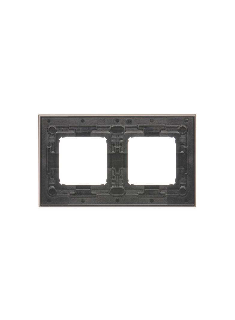 Simon 54 Nature Ramka 2-krotna Nature-Metal SATYNOWY BLASK IP20/IP44* (*IP44-należy zastosować zestaw uszczelek DUN2) DRN2/79 KONTAKT
