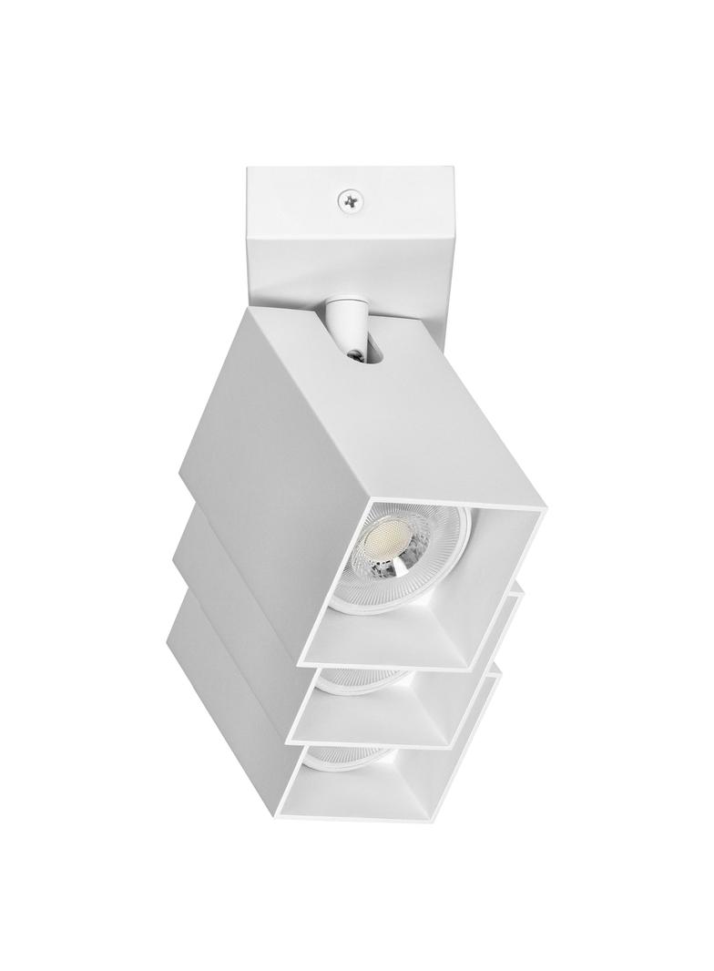 KUBAR SP 3, oprawa ścienno-sufitowa, GU10 max. 3x35W, IP20, biała AD-OP-6511WGU10 ORNO