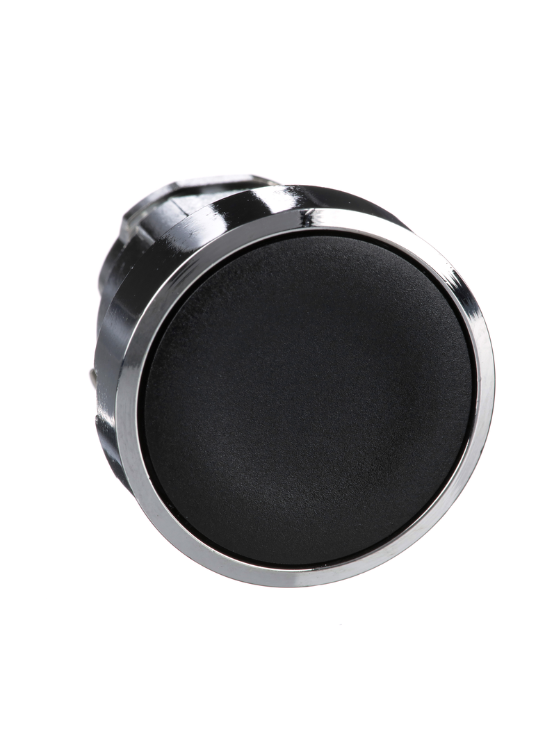 Harmony XB4 Główka przycisku płaskiego metalowego, czarna bez oznaczenia