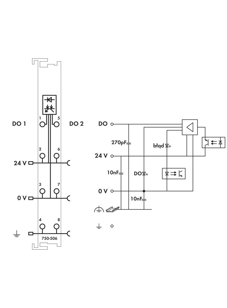 moduł 2DO 0,5 A 24 V DC
