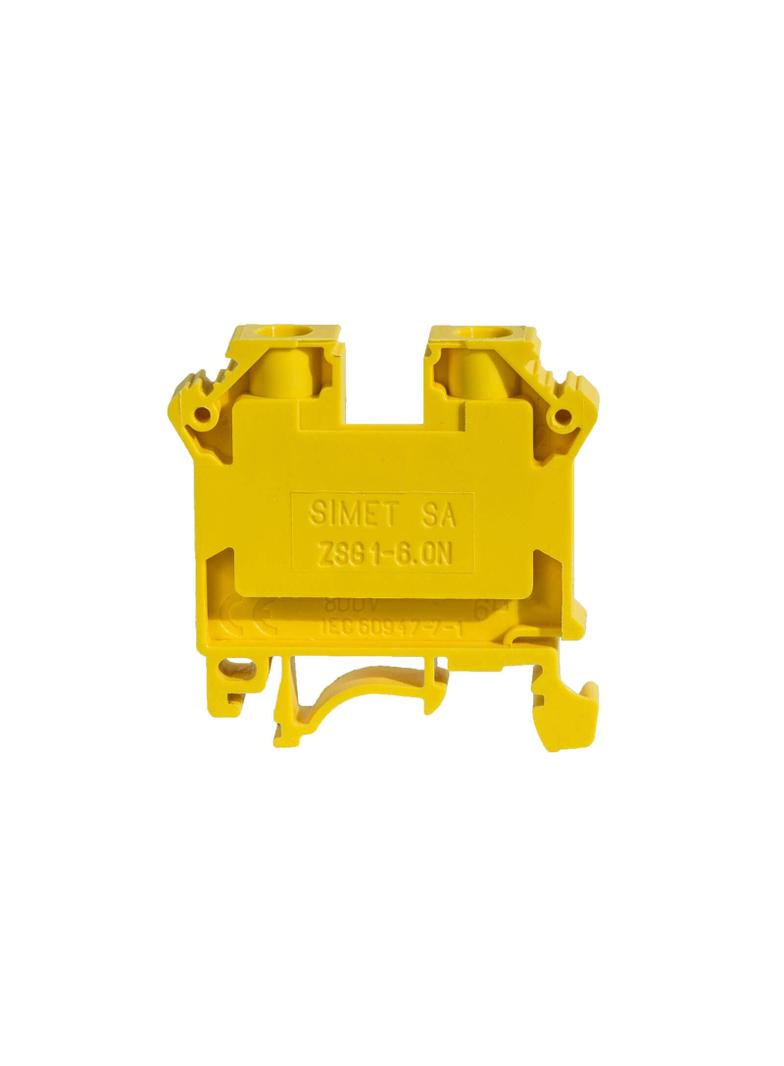ZSG1-6.0Nz ,  Złączka szynowa gwintowa, seria NOWA, 6,0 mm2, TS 35, 1 tor, żółty