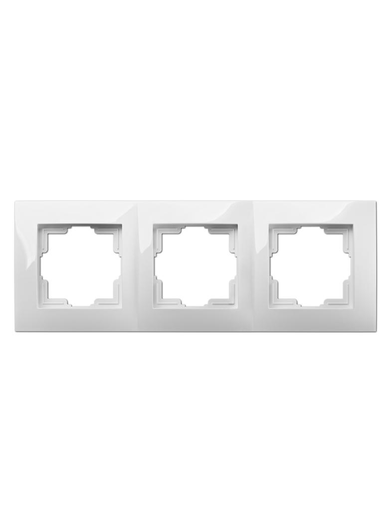 Ramka CARLA 3x biała