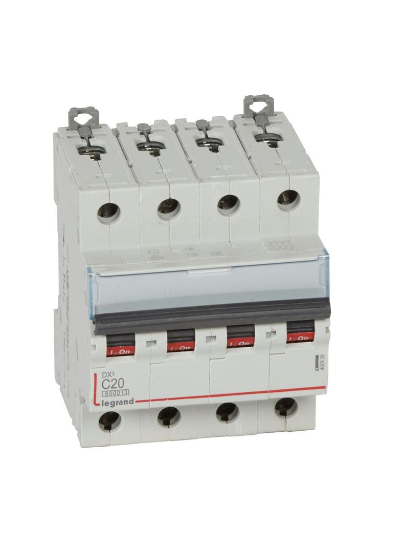 WYŁĄCZNIK NADPRĄDOWY S 304 4P C 20A 6000A SERII DX3, Legrand