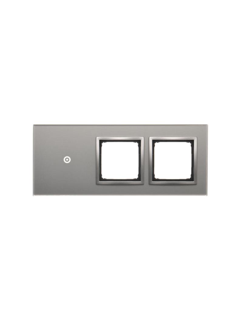 Simon 54 Touch Panel dotykowy S54 Touch 3 moduły 1 pole dotykowe + 2 otwory na osprzęty S54 srebrna mgła DSTR3100/71 KONTAKT