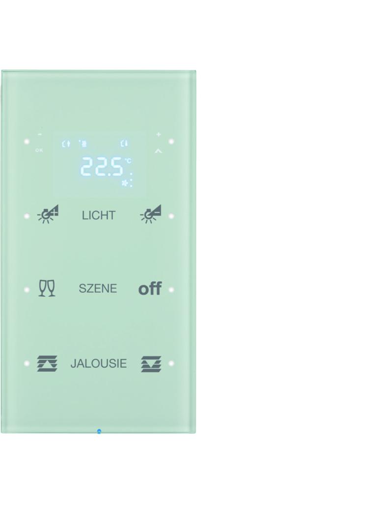 BERKER R.3 Sensor dotykowy potrójny z regulatorem temperatury konfigurowalny szkło biały 75643150 HAGER