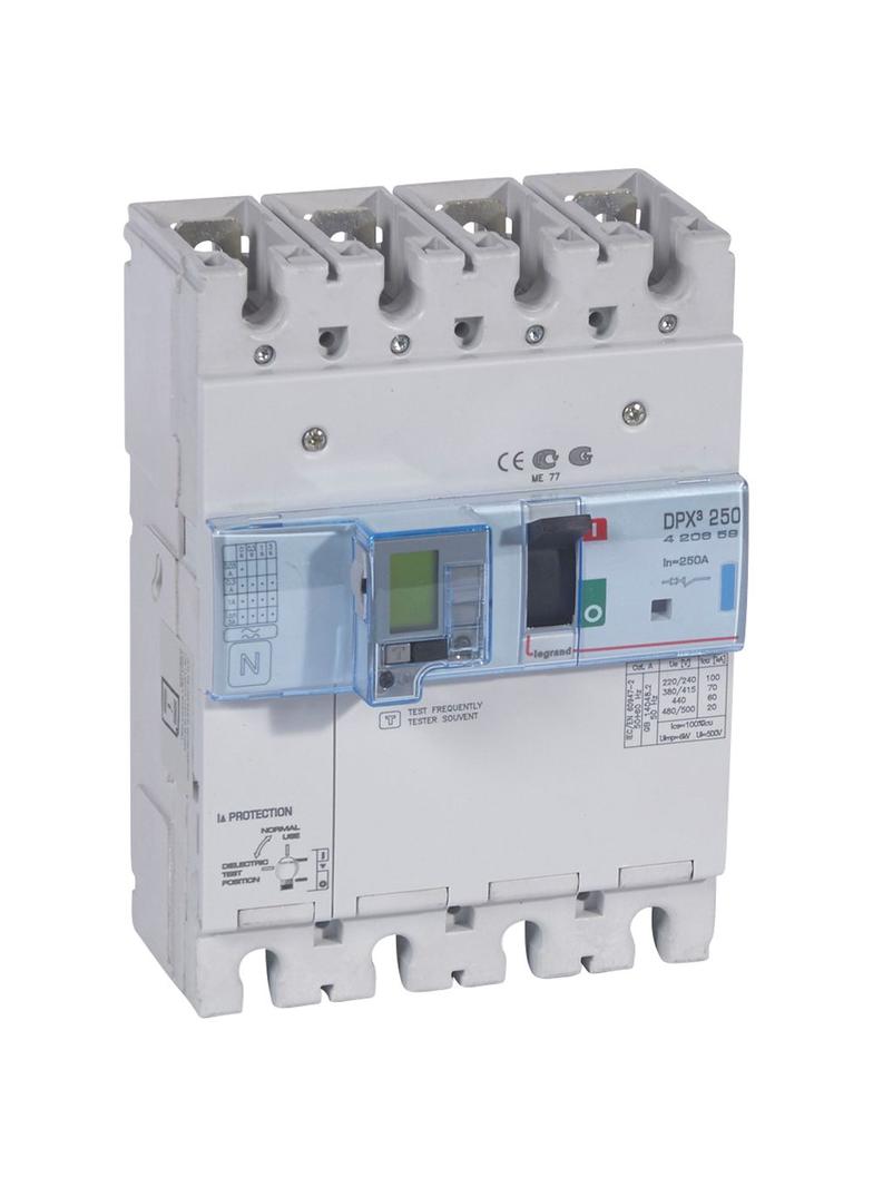 Wyłącznik DPX3 250 El Z Zab. R-Pr. 4P 250A 70Ka 420659 LEGRAND