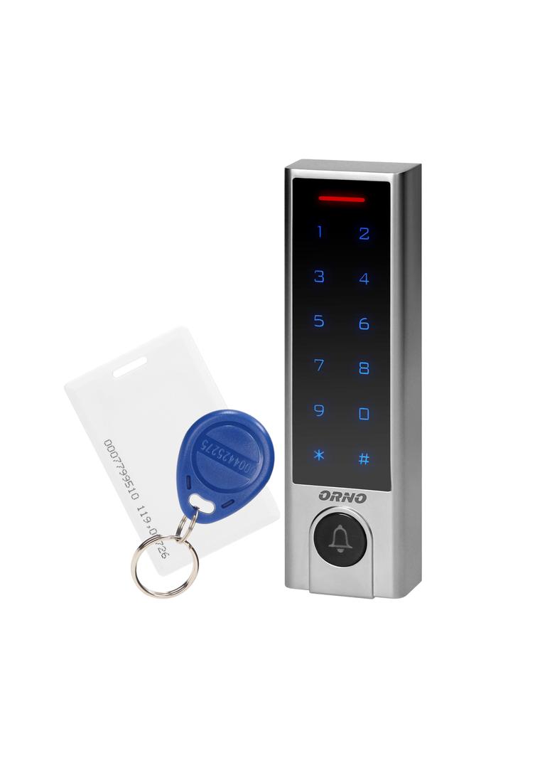 Zamek szyfrowy dotykowy z czytnikiem kart i breloków zbliżeniowych oraz przyciskiem dzwonkowym,SUPER