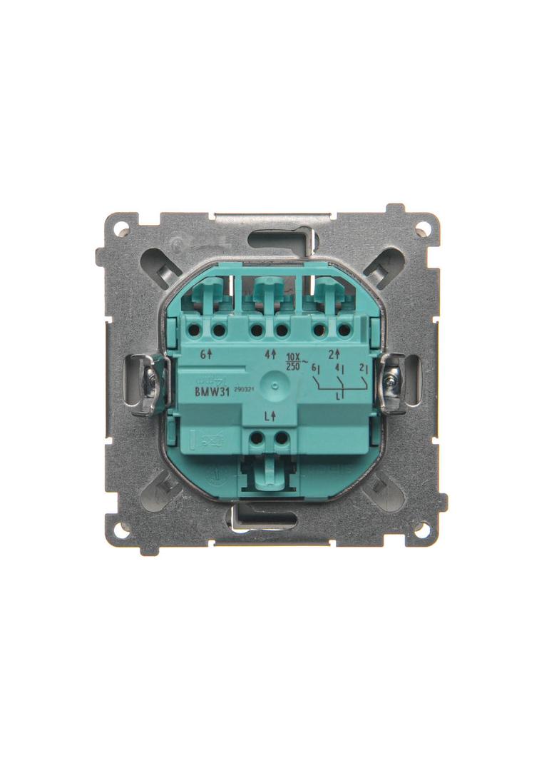 Simon Basic Łącznik potrójny 10A szybkozłączka stal inox