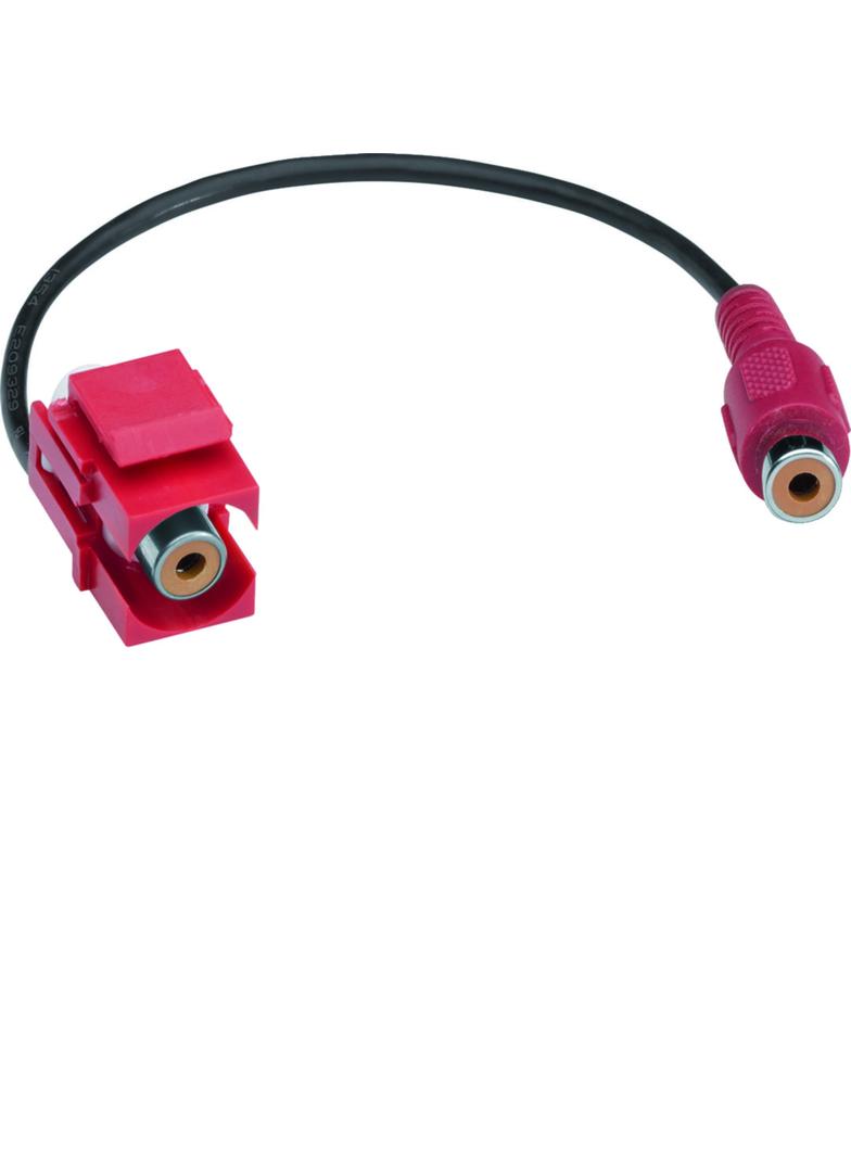 tehalit.WA Moduł keystone RCA Gn-Gn 0,2m czerwony hfr GMKRCART HAGER