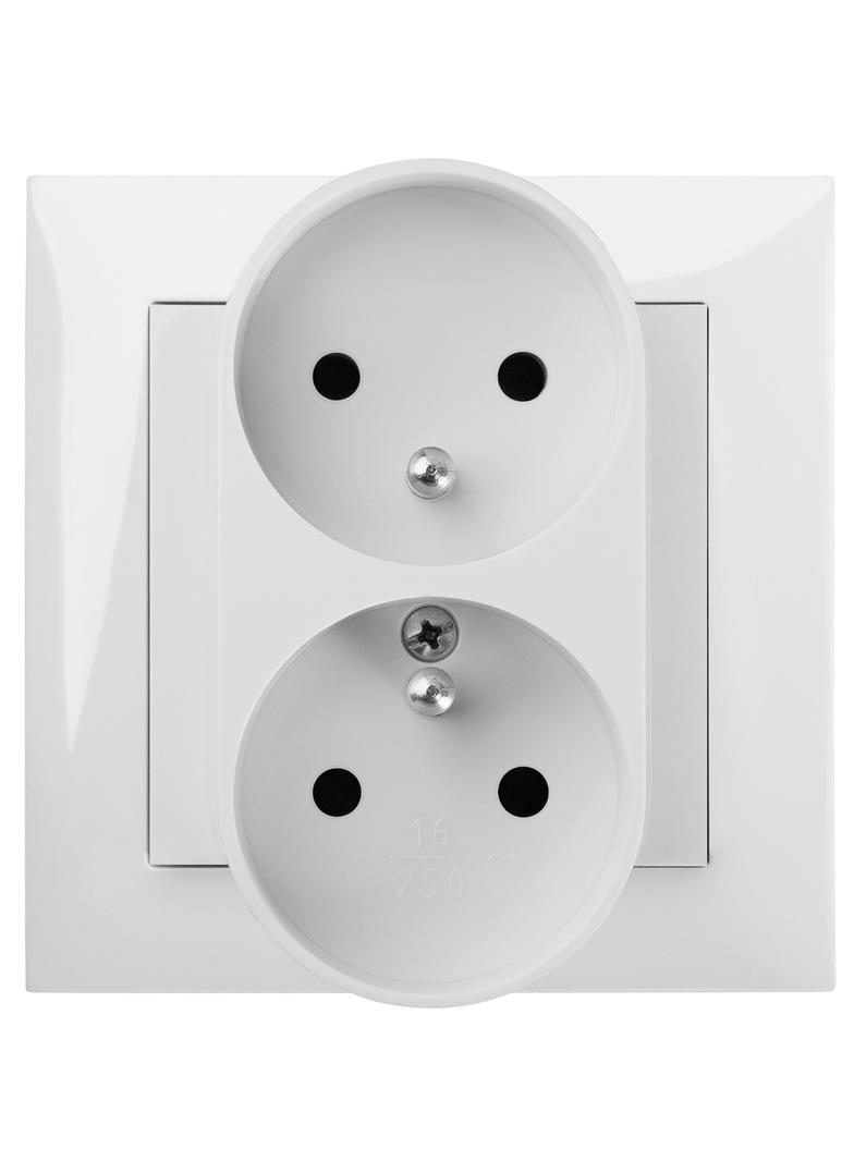 GPT SENTIA 2x2P+Z mod białe  IP 20 biała