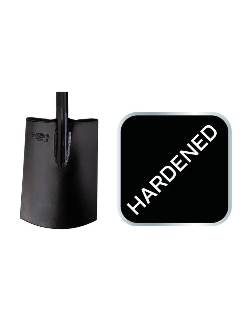 Szpadel hartowany, metalowy trzonek, prosty