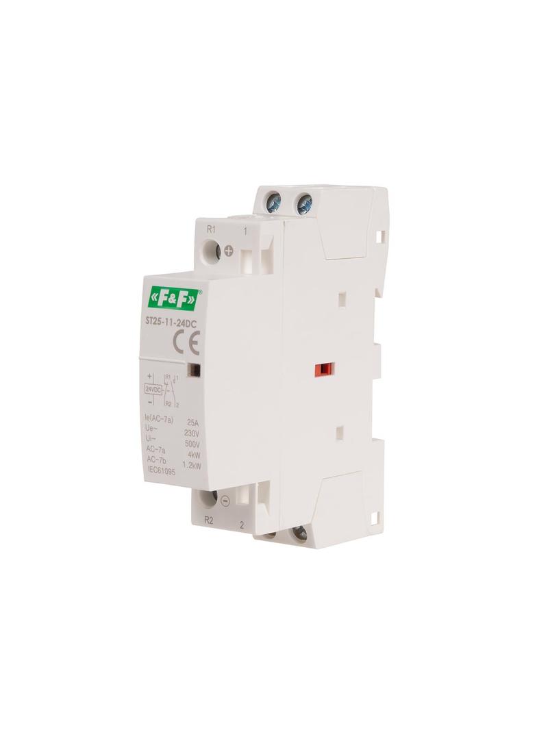 Stycznik modułowy montaż na szynie styki 1×Z+1×R 25A 24V DC ST25-11-24DC F&F