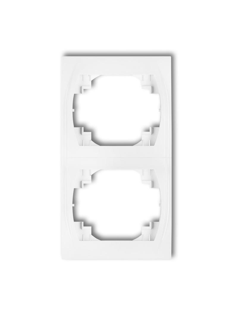 LOGO Ramka pionowa podwójna biała