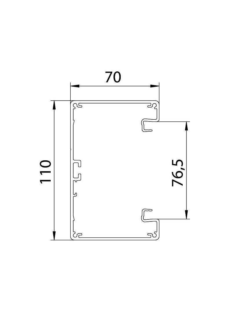 GA-S70110EL, Kanał podparapetowy, symetryczny