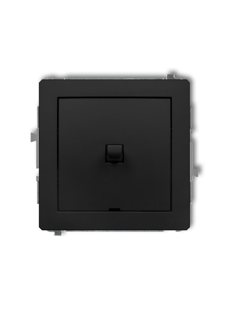 DECO Mechanizm łącznika jednobiegunowego w stylu amerykańskim czarny mat