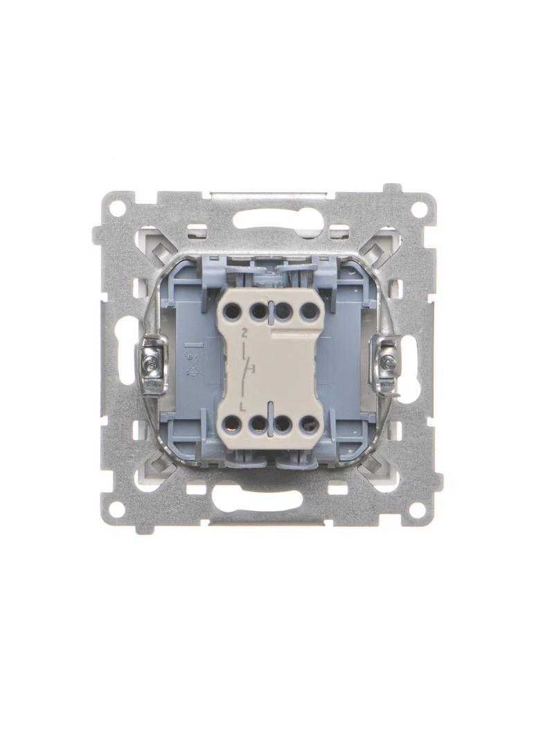 Simon 55 Przycisk zwierny /światło/ szybkozłączka Aluminium mat TS1.01/143 KONTAKT