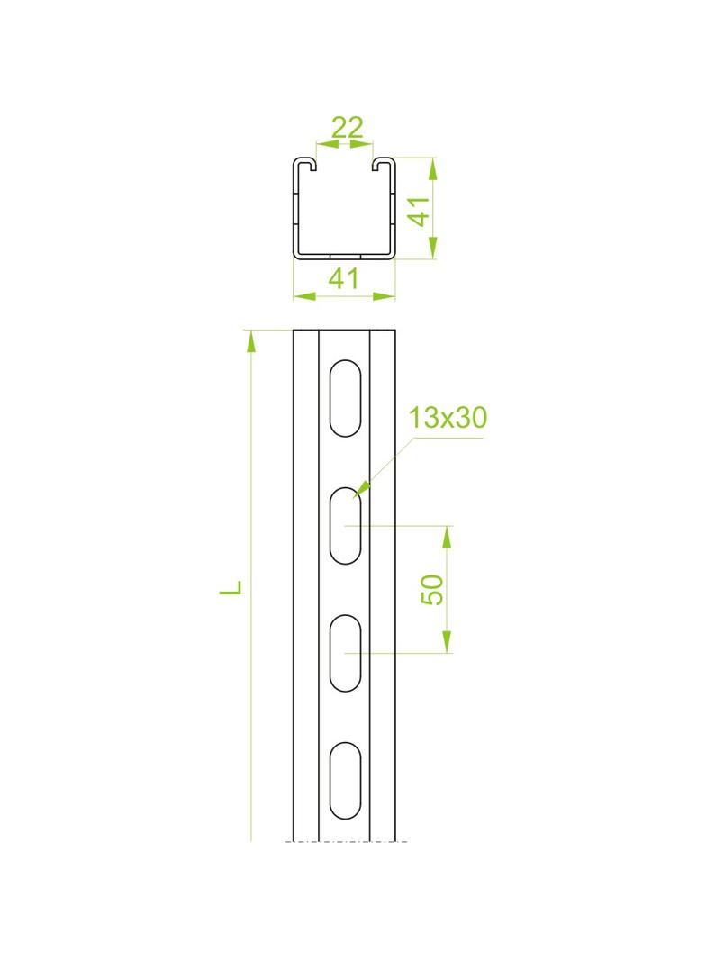 CMT41H41/6 Ceownik montażowy 3,0 mm
