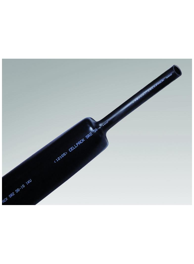 SR2 12-3 1000mm, Rury termokurczliwe pogrubiane, typ SR2 i SRH2, Rury bez kleju - kolor czarny 127391 CELLPACK